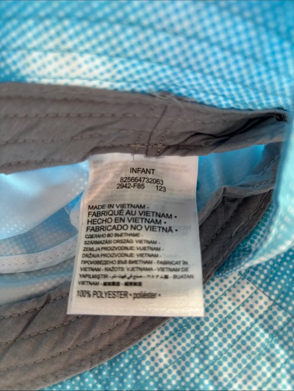 Nike Light Blue and White Tie-Dye Bucket Hat-Infant